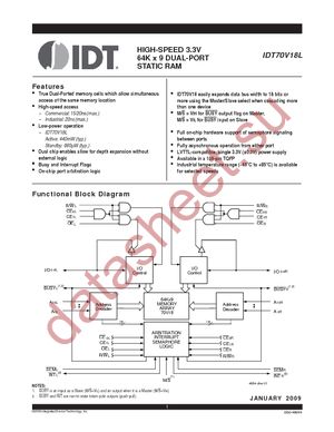 IDT70V18L20PFI datasheet  